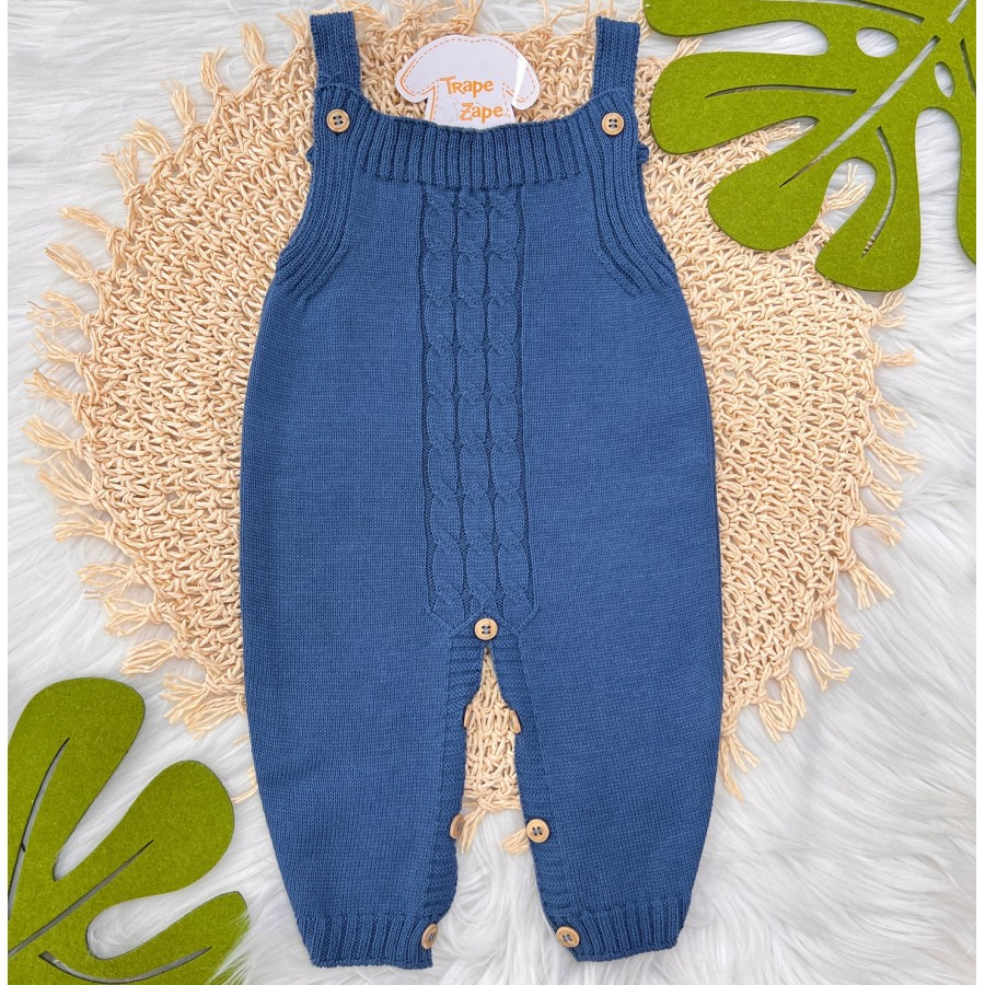 Jardineira de  Linha Trança Jeans